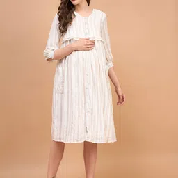 Shades of Sabi Print Flared Sleeve Maternity Maxi Dress-image-99