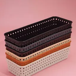 DeoDap Beige & Black 6 Pieces Wardrobe Drawer Organisers-32
