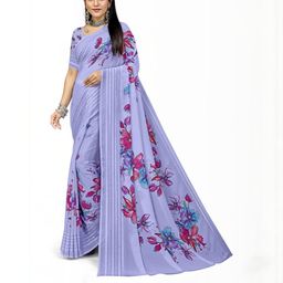 PARVOTSAV Blue Polyester Saree-image-51