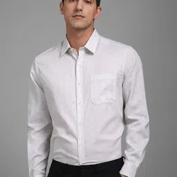 Louis Philippe Floral Printed Spread Collar Long Sleeves Slim Fit Cotton Shirt-image-13