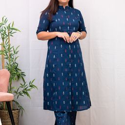 GoSriKi Women Floral Printed Regular Kurta with Trousers-picture-36