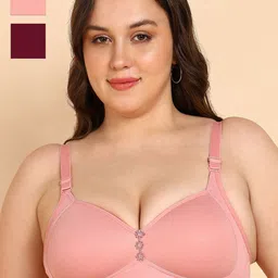 KOMLI Women Pack Of 2 Medium Coverage Lightly Padded Minimizer Bra-10