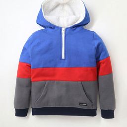 Cherry Crumble Unisex Kids Colourblocked Hooded Sweatshirt-14