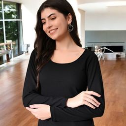 IUGA Women Ribbed Round Neck Top-image-38