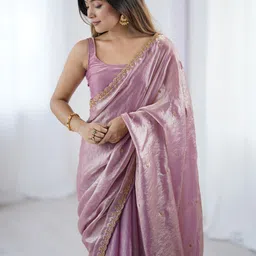 Anouk Embellished Sequinned Tissue Saree-49