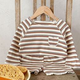 LULU & SKY Unisex Kids Striped T-shirt with Shorts-image-94