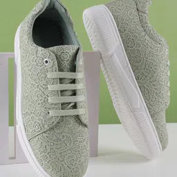 WALKWAY by Metro Women Woven Design Lace-Ups Sneakers-image-20