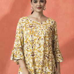 Sangria Floral Printed A-Line Top-picture-18