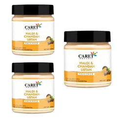 CARET ORGANIC Set Of 3 Haldi & Chandan Ubtan Face Pack - 100 g Each-57