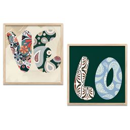 Kotart Beige & Green 2 Pieces Abstract Wooden Wall Arts-picture-46