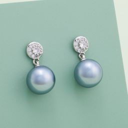 Kushal's Fashion Jewellery Rhodium-Plated Classic Zircon Studded Drop Earrings-image-35