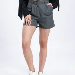 glitchez Women Sophisticated Sweetness Pleated Shorts-image-14