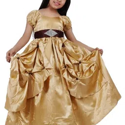Shahina Fashion Girl's Satin Maxi Princess Gown Dress-picture-22