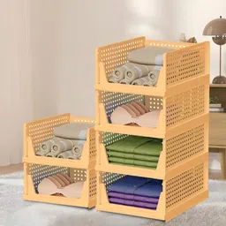 Aura Cream Colored 6 Pieces Storage Wardrobe Organisers-29