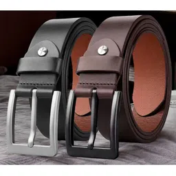 The Roadster Lifestyle Co Set Of 2 Leather Formal Belts-image-5