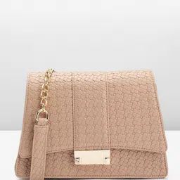 Carlton London Textured Trapeze Sling Bag-50