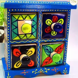 DIWAM HANDICRAFTS Multicolor Floral Pattern Decorative Storage Box-picture-13