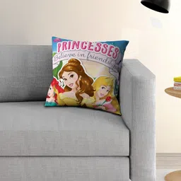 Disney Yellow & Pink Printed Square Shaped Pre-Filled Cushion With Cover-6