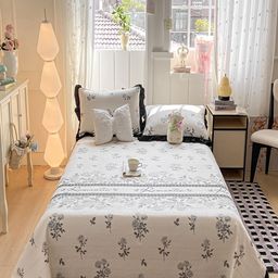 JC HOME Set Of 3 Black & White Printed 162 TC Single Bed Covers With 2 Pillow Covers-image-24