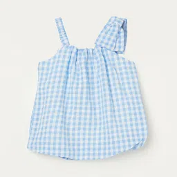 Fame Forever by Lifestyle Girls Checked Off-Shoulder Cotton Top-image-61