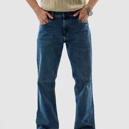 Snitch Men Classic Dark Blue Bootcut Jeans-image-99