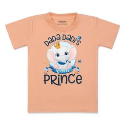 Arvesa Kids Printed V-Neck Applique T-shirt-image-78