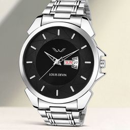 LOUIS DEVIN Men Brass Dial & Stainless Steel Bracelet Style Straps Analogue Watch-43