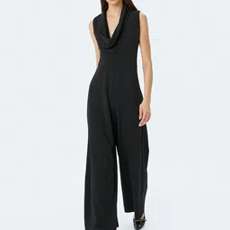 Koton Women V-Neck Basic Jumpsuit-image-71