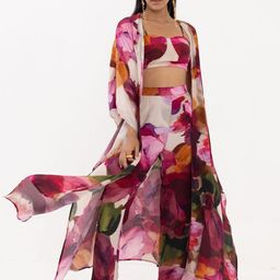 THR3Letter Printed Top & Shurg With Trouser Co-Ords-picture-19