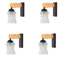 SOMIL White Glass Cylinder Printed Wall Lamps-image-11