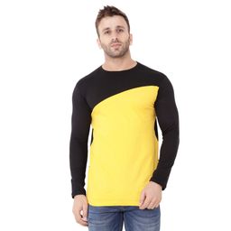 BEYOU FASHION Colourblocked Round Neck Long Sleeves Slim Fit T-shirt-image-81