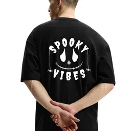Fashnobic Men Typography Printed Round Neck Cotton Oversized T-shirt-image-90