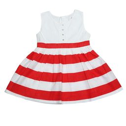 YOUNG BIRDS Girls Striped Sleeveless Cotton Fit & Flare Dress-image-22