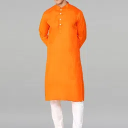 PulseIQ Mandarin Collar Cotton Straight Kurta-image-67
