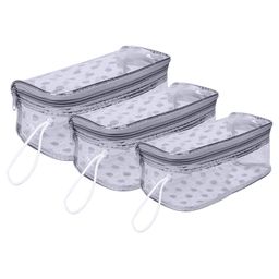 Kuber Industries Silver-Toned & Transparent 3 Pieces Regular Jewellery Organisers-42