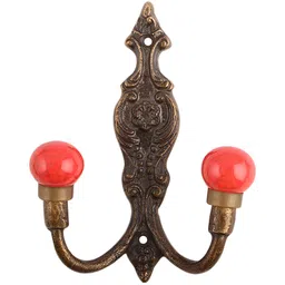 IndianShelf Black & Gold-Toned Ceramic Crackle Wall Hooks-14