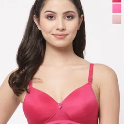 College Girl Pack Of 3 Full Coverage Seamless Lightly Padded T-shirt Bra-41
