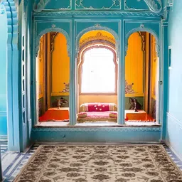 Sapana Carpet-Mats Cream-Coloured Traditional No Shredding Polypropylene Carpet image 1