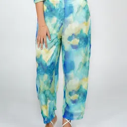 Zink London Women Printed Straight Fit Trousers-image-77