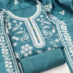 MANVAA Floral Embroidered Unstitched Dress Material-picture-43