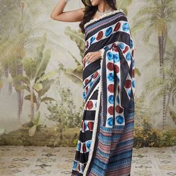 RACHNA Geometric Printed Saree-image-5
