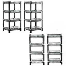Kuber Industries Silver Toned 4 Pieces Long Lasting 4 Tier Kitchen Organisers-image-18