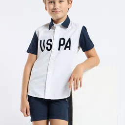 U.S. Polo Assn. Kids Boys Classic Opaque Printed Casual Shirt-picture-27