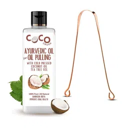 Coco Crush Ayurvedic Coconut Oil & Tea Tree For Pulling With Copper Tongue Cleaner -200ml-45