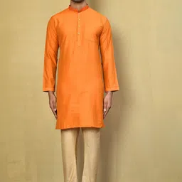 Arihant Rai Sinha Men Solid Cotton Kurta with Pyjama-image-21