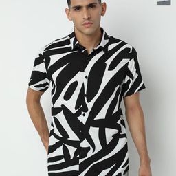 TIGER SNAKE Pack Of 2 Abstract Printed Comfort Fit Casual Shirts-image-69