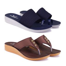 BERSACHE Women 2Pcs Soft Classic Casual Open-Toe Flats-51