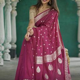 VILLE FASHION Woven Design Zari Kota Saree-image-59
