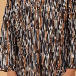 The Mini Trunk Boys Geometric Printed Band Collar Kurta With Trousers image 5