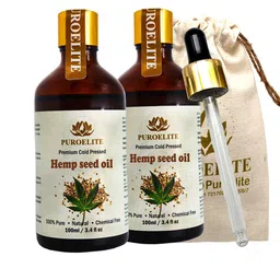Puroelite Set Of 2 Cold Pressed Hemp Seed Oil With Dropper For Face & Hair - 100 ml Each-6
